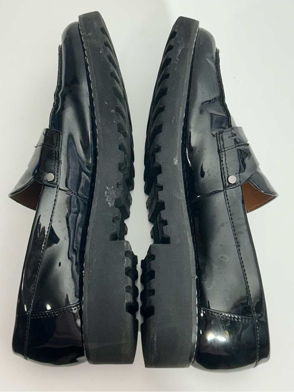 Franco Sarto Women’s Black Patent Leather Slip-On Loafers Size 8.5 - Picture 8 of 14